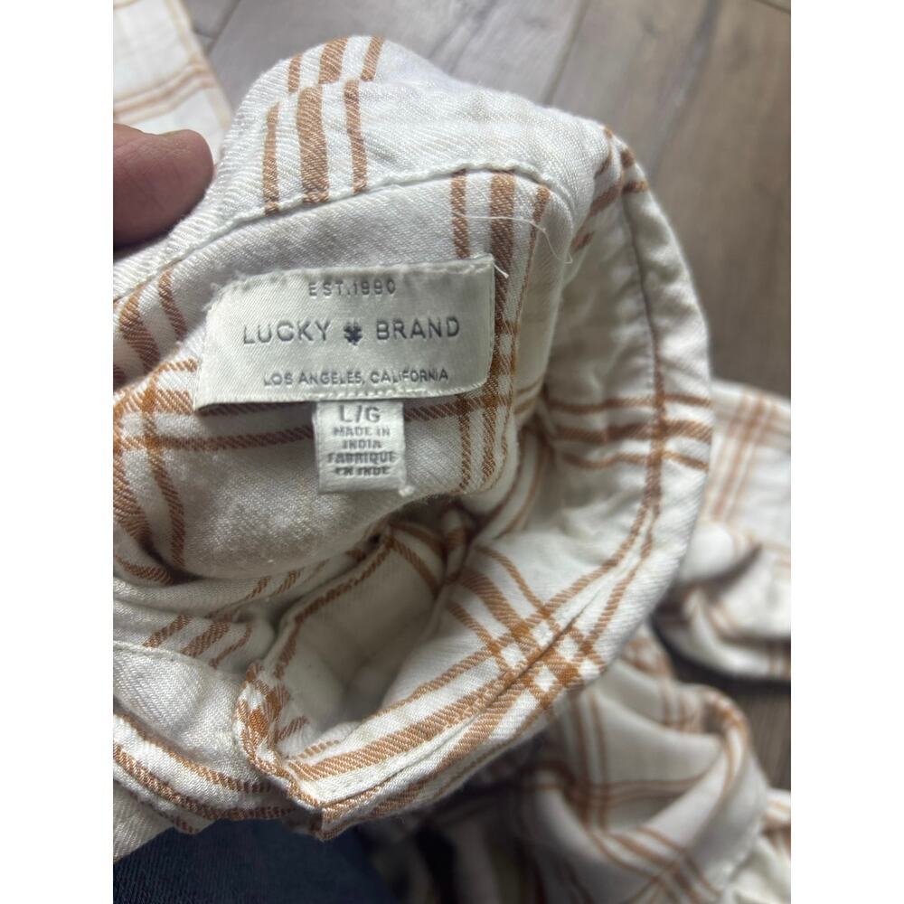 Lucky Brand Plaid Button Down Shirt Women’s Large Oversized Flannel Style - Picture 6 of 7